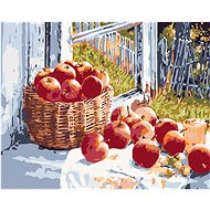 Painting by Numbers - Apples on the Window, 50x40 cm, stretched canvas on frame - Painting by Numbers