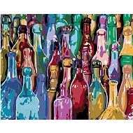 Painting by Numbers - Colored Bottles, 50x40 cm, without frame and without switching off the canvas - Painting by Numbers