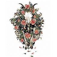 Painting by numbers - Goat skull in flowers, 80x100 cm, stretched canvas on frame - Painting by Numbers