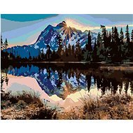 Maľovanie podľa čísel – Zasnežené hory, 100 × 80 cm, vypnuté plátno na rám - Maľovanie podľa čísel