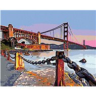 Painting by Numbers - By the Sea Under the Bridge, 100x80 cm, stretched canvas on frame - Painting by Numbers