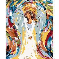 Painting by Numbers - Colored Angel, 40x50 cm, without frame and without turning off the canvas - Painting by Numbers