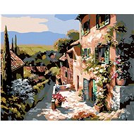 Painting by Numbers - House in Tuscany, 50x40 cm, without frame and without canvas shut off - Painting by Numbers