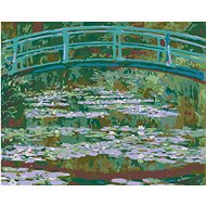 Painting by Numbers - Water Lilies under a Garden Bridge, 50x40 cm, stretched canvas on frame - Painting by Numbers