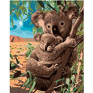 Painting by Numbers - Koalas, 40x50 cm, stretched canvas on frame - Painting by Numbers