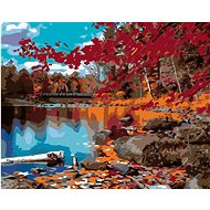 Painting by Numbers - Red Autumn, 50x40 cm, stretched canvas on frame - Painting by Numbers