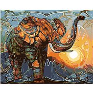 Painting by Numbers - Elephant I, 50x40 cm, stretched canvas on frame - Painting by Numbers