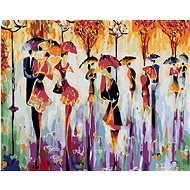 Painting by Numbers - Coloured Silhouettes, 50x40 cm, stretched canvas on frame - Painting by Numbers
