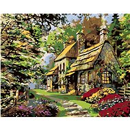 Painting by Numbers - Fairy Cottage, 50x40 cm, stretched canvas on frame - Painting by Numbers