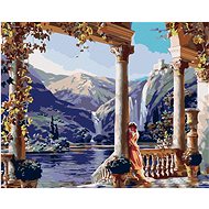 Painting by Numbers - Castle on the Lake, 100x80 cm, stretched canvas on frame - Painting by Numbers