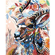 Painting by Numbers - Flower Antelope, 40x50 cm, stretched canvas on frame - Painting by Numbers