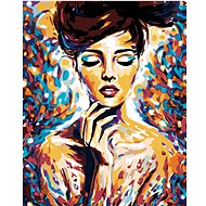 Painting by Numbers - Woman in Colours, 40x50 cm, stretched canvas on frame - Painting by Numbers