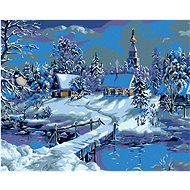 Painting by Numbers - Frozen River, 50x40 cm, stretched canvas on frame - Painting by Numbers
