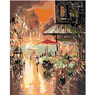 Painting by Numbers - Evening Town, 40x50 cm, stretched canvas on frame - Painting by Numbers