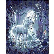 Painting by Numbers - Unicorn at Night, 80x100 cm, stretched canvas on frame - Painting by Numbers