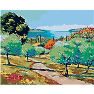 Painting by Numbers - Orchard in Tuscany, 50x40 cm, stretched canvas on frame - Painting by Numbers