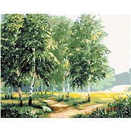 Painting by Numbers - Birches by the Road II, 100x80 cm, without frame and without turning off the c - Painting by Numbers