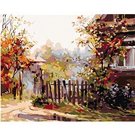 Painting by numbers - In the countryside in front of the house, 50x40 cm, without frame and without  - Painting by Numbers