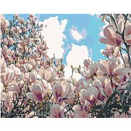 Painting by Numbers - Blooming Magnolias, 50x40 cm, stretched canvas on frame - Painting by Numbers
