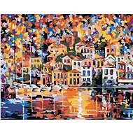 Painting by Numbers - Town in Colours, 50x40 cm, stretched canvas on frame - Painting by Numbers