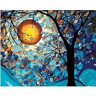 Painting by Numbers - Moon, 100x80 cm, stretched canvas on frame - Painting by Numbers