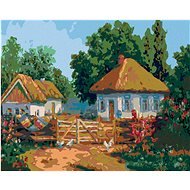 Malen nach Zahlen - Country Cottages, 100x80 cm, Leinwand auf Keilrahmen - Malen nach Zahlen