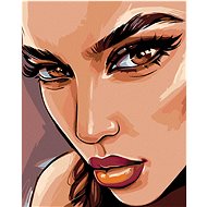 Painting by Numbers - Brown Eyes, 40x50 cm, stretched canvas on frame - Painting by Numbers
