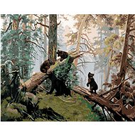 Painting by Numbers - Bear Family, 50x40 cm, stretched canvas on frame - Painting by Numbers