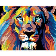 Painting by Numbers - Colourful Lion II, 50x40 cm, without frame and without switching off the canva - Painting by Numbers