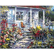 Painting by Numbers - In a Flowering Garden, 50x40 cm, stretched canvas on frame - Painting by Numbers