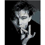 Painting by numbers - Leonardo DiCaprio with a cigarette, 40x50 cm, stretched canvas on frame - Painting by Numbers