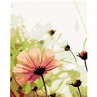 Maľovanie podľa čísel - Rozkvitnutá kvetina na lúke, 80 x 100 cm, napnuté plátno na ráme - Maľovanie podľa čísel