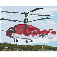 Maľovanie podľa čísel - Záchranárský vrtuľník, 50 x 40 cm, napnuté plátno na ráme - Maľovanie podľa čísel