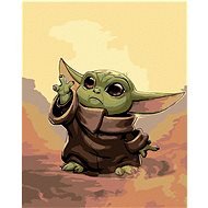 Painting by Numbers - Baby Yoda, 40x50 cm, off canvas on frame - Painting by Numbers