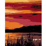 Painting by Numbers - Reds over Water, 40x50 cm, stretched canvas on frame - Painting by Numbers