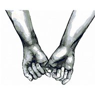 Painting by Numbers - Behind Little Fingers, 50x40 cm, stretched canvas on frame - Painting by Numbers