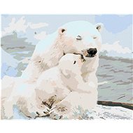 Painting by Numbers - Polar Bears, 100x80 cm, stretched canvas on frame - Painting by Numbers