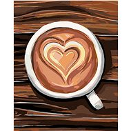 Painting by Numbers - Love Coffee, 40x50 cm, stretched canvas on frame - Painting by Numbers