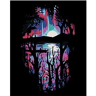 Painting by Numbers - Dark Night at the Lake, 40x50 cm, stretched canvas on frame - Painting by Numbers