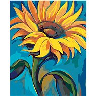 Painting by Numbers - Large Sunflower, 40x50 cm, stretched canvas on frame - Painting by Numbers