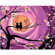 Painting by Numbers - Bird Romance, 50x40 cm, stretched canvas on frame - Painting by Numbers