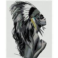 Painting by Numbers - Woman Chief, 40x50 cm, stretched canvas on frame - Painting by Numbers