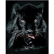 Painting by Numbers - Black Cougar, 40x50 cm, stretched canvas on frame - Painting by Numbers