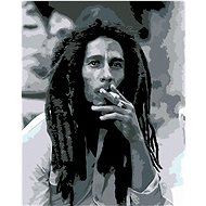 Painting by Numbers - Smoking Bob Marley, 40x50 cm, stretched canvas on frame - Painting by Numbers