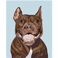 Painting by Numbers - Pitbull, 40x50 cm, without frame and without turning off the canvas - Painting by Numbers