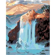 Painting by Numbers - Waterfall, 40x50 cm, stretched canvas on frame - Painting by Numbers