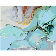 Painting by Numbers - Turquoise Abstraction, 50x40 cm, stretched canvas on frame - Painting by Numbers