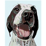 Painting by Numbers - Happy Dog, 40x50 cm, stretched canvas on frame - Painting by Numbers