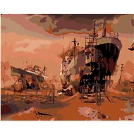 Painting by Numbers - Boats, 100x80 cm, without frame and without canvas switching off - Painting by Numbers