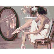 Painting by numbers - Ballerina in front of the mirror, 50x40 cm, canvas on frame - Painting by Numbers